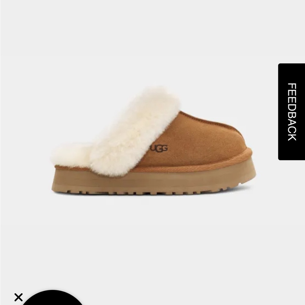 Plateform ugh slippers size 7 color chestnut
